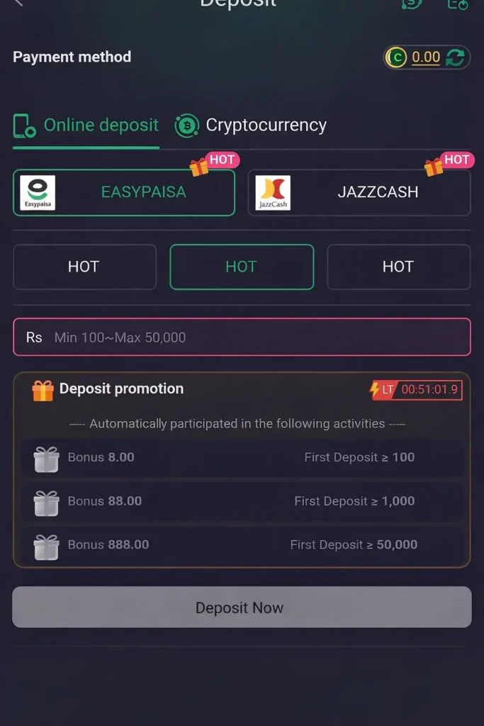 BetAA Game Deposit